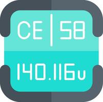 Cerium Periodic Table Element vector
