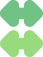 Side Two Arrows Flat Icon vector
