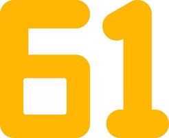 Sixty One Flat Icon vector