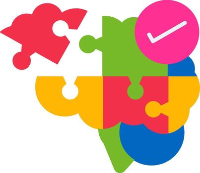 resolución de problemas habilidades plano icono vector