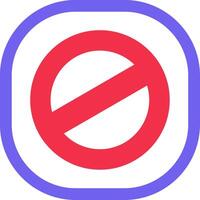 Stop Navigation Flat Icon vector