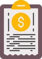 A clipboard with a dollar sign on it vector