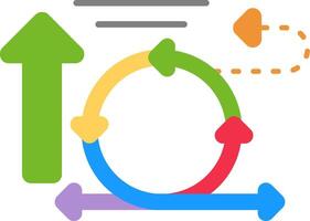 Agile Scaling Flat Icon vector