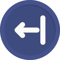 Arrow Bar Left Flat Icon vector