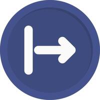 Arrow Bar Right Flat Icon vector