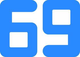 Sixty Nine Flat Icon vector