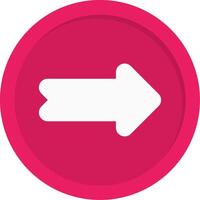 Arrow with Notched Tail Flat Icon vector