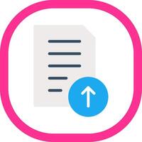 Upload File Flat Icon vector
