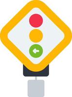 Left Turn Signal Flat Icon vector