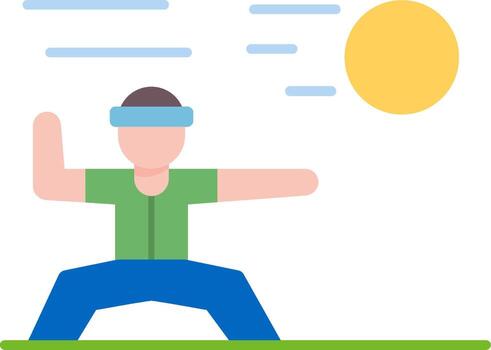 Evening Activities Flat Icon vector