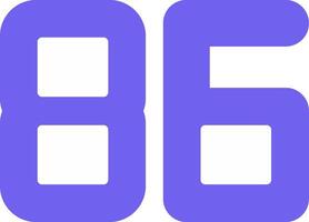 Eighty Six Flat Icon vector