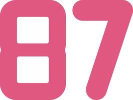 Eighty Seven Flat Icon vector