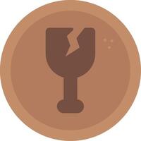 Fragile Glass Flat Icon vector