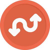 Zigzag Double Arrow Flat Icon vector