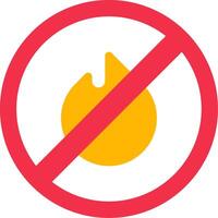 Do Not Expose To Flames Flat Icon vector