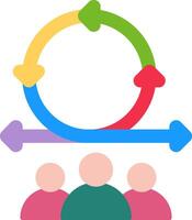 Agile Team Duplicate Flat Icon vector