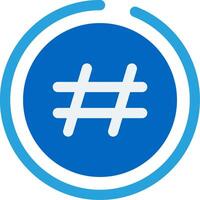 Hashtag Flat Icon vector