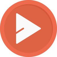 Right Arrowhead Triangle Flat Icon vector