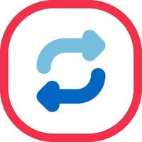 Sync Flat Icon vector