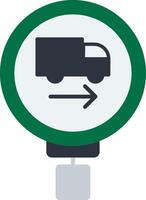 Truck Detour Flat Icon vector