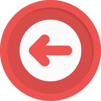 Left Arrow In Circle Flat Icon vector