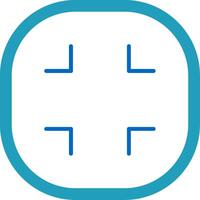 Exit Fullscreen Flat Icon vector