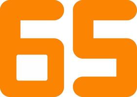 Sixty Five Flat Icon vector