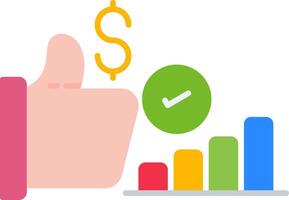 Feedback Chart Flat Icon vector