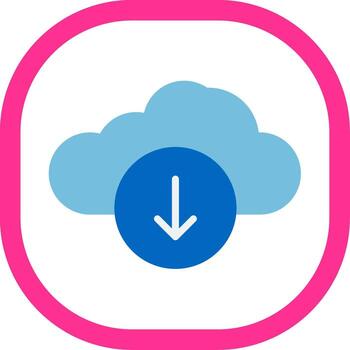 Cloud Upload Flat Icon vector