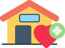 Hospice Support Flat Icon vector