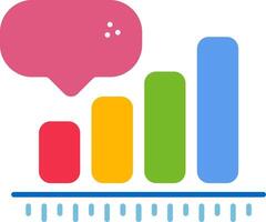 Comment Chart Flat Icon vector