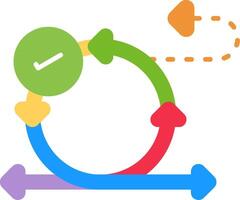 Iterative Development Flat Icon vector