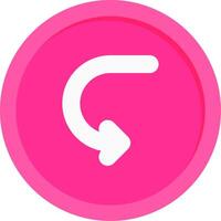 Hooked Arrow Flat Icon vector
