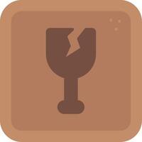 Fragile Flat Icon vector