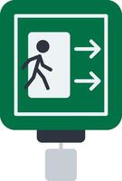 Emergency Exit Flat Icon vector