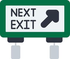 Next Exit Flat Icon vector