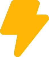 Thunder Bolt Flat Icon vector