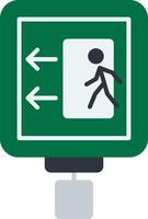 Left Exit Flat Icon vector