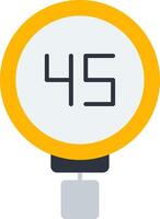 Speed Limit 45 Flat Icon vector