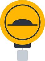 Speed Hump Flat Icon vector