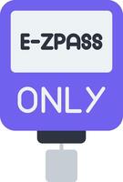 E-ZPass Only Flat Icon vector