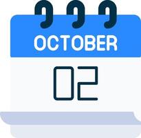 October 2 Icon vector