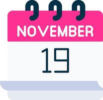 November 19 Icon vector