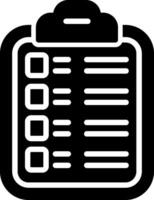 To Do List Glyph Icon vector