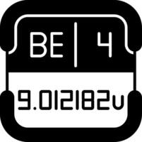 Beryllium Periodic Table Element vector