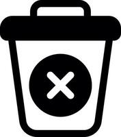 Delete Symbol Glyph Icon vector
