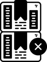 Do Not Stack Glyph Icon vector