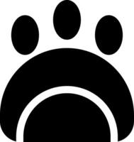 Paw Glyph Icon vector