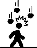 Falling Object Glyph Icon vector