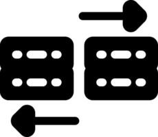 Data Transfer Glyph Icon vector